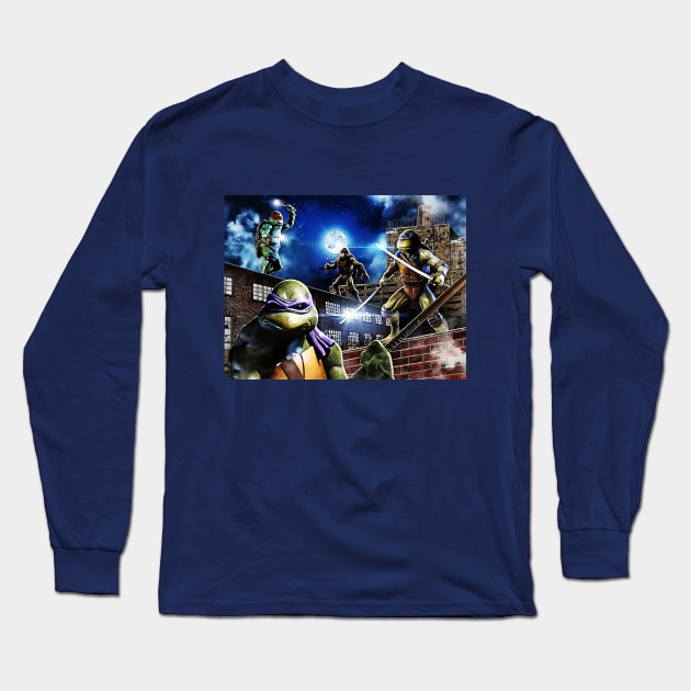 Animated Style Ninja Turtles 1990 Movie Long Sleeve T-Shirt by creativespero